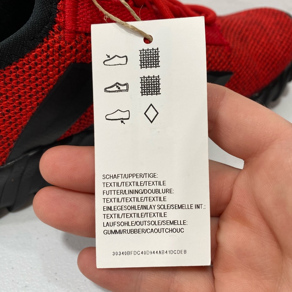 NIB Adidas Red & Black Sneakers Kids Size 4 Kaptur 3.0 Running Shoes Women’s 5.5 - Picture 11 of 13